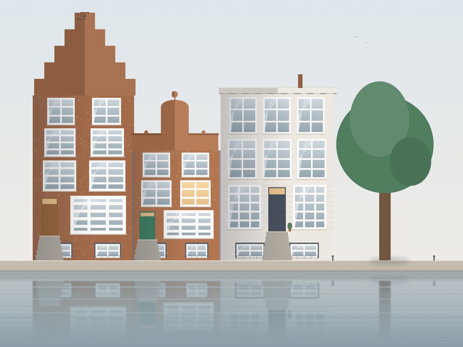 Buitenaanzicht van een grachtenpand